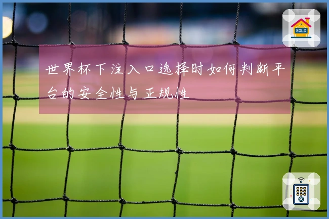 世界杯下注入口选择时如何判断平台的安全性与正规性